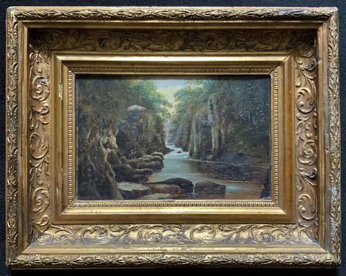 Small Original 19th Century Victorian Woodland River Landscape Oil Painting (1 of 12) Small Original 19th Century Victorian Woodland River Landscape Oil Painting (1 of 12)