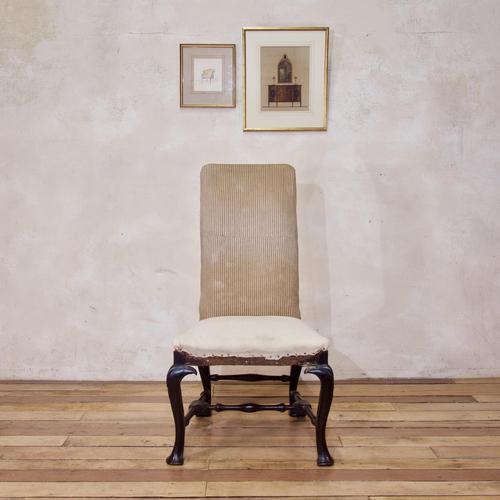 18th Century Ebonised & Upholstered Queen Anne Side Chair (1 of 13) 18th Century Ebonised & Upholstered Queen Anne Side Chair (1 of 13)