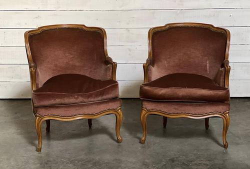 Pair of French Upholstered Bergere Chairs (1 of 14) Pair of French Upholstered Bergere Chairs (1 of 14)