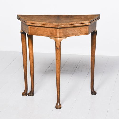 George II Style Walnut Card Table c.1900 (1 of 9)