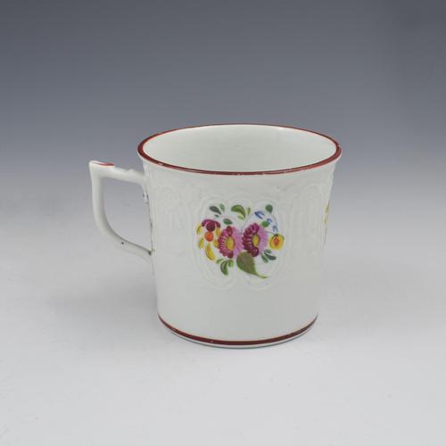 Coalport Porcelain Dulong Blind Moulded Floral Coffee Can c.1815 (1 of 8) Coalport Porcelain Dulong Blind Moulded Floral Coffee Can c.1815 (1 of 8)