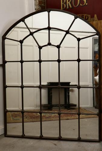 Large Industrial Style French Window Mirror (1 of 5) Large Industrial Style French Window Mirror (1 of 5)