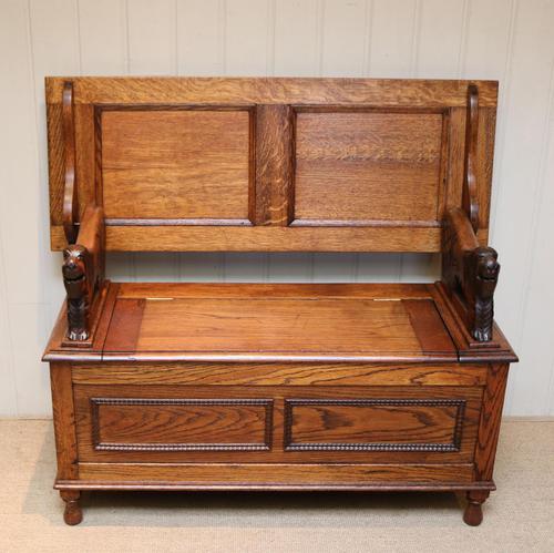 Golden Oak Monks Bench (1 of 12) Golden Oak Monks Bench (1 of 12)