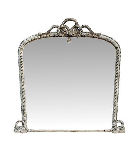 Gorgeous 19th Century Overmantle Mirror Restored in a Distressed Paint Finish (1 of 5) Gorgeous 19th Century Overmantle Mirror Restored in a Distressed Paint Finish (1 of 5)