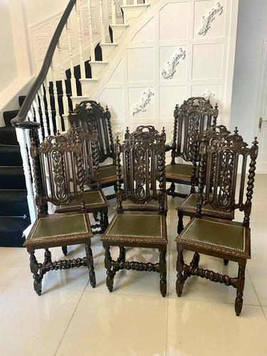 Set of Eight Antique Victorian Quality Carved Oak Dining Chairs (1 of 21) Set of Eight Antique Victorian Quality Carved Oak Dining Chairs (1 of 21)