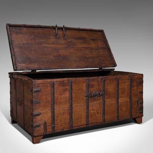 Antique Merchant's Chest, Oriental, Solid Teak, Trunk, William III c.1700 (1 of 12)