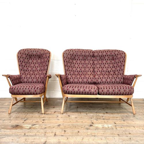 Vintage Ercol Evergreen Two Seater Sofa & Armchair (1 of 10)