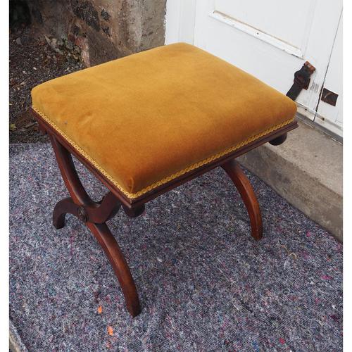 Victorian Rosewood x-frame Stool (1 of 6)