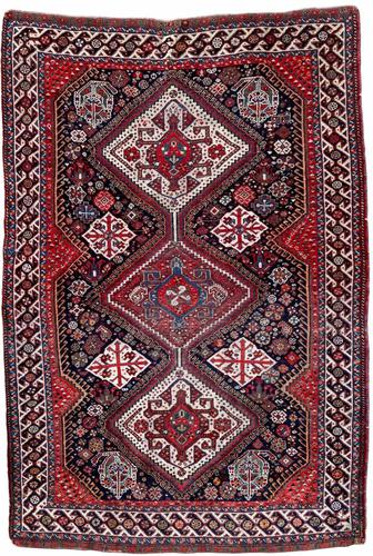 Antique Qashqai Rug 1.47m x 1.04m (1 of 17)