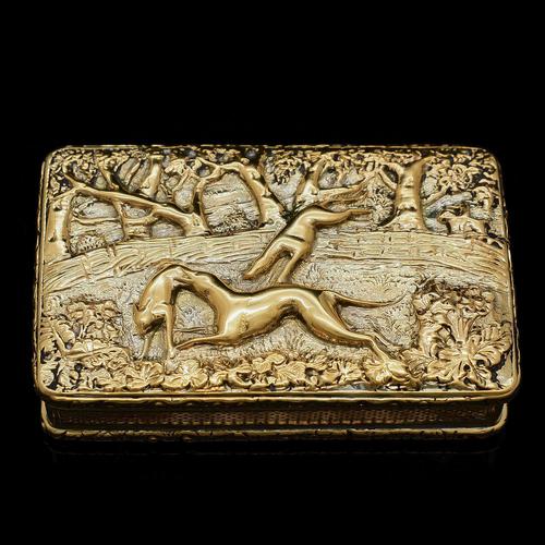 Georgian Solid Silver Gilt Snuff Box With Spectacular Fox Hunting Scene - Edward Smith 1832 (1 of 22) Georgian Solid Silver Gilt Snuff Box With Spectacular Fox Hunting Scene - Edward Smith 1832 (1 of 22)