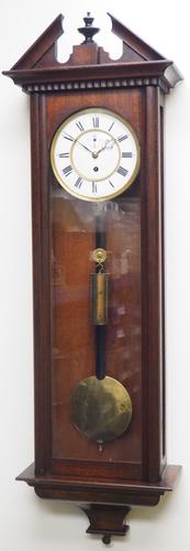 Antique German Single Weight Walnut 8-Day Vienna Regulator Wall Clock (1 of 10)