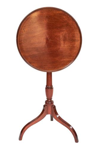 Georgian Small Mahogany Circular tip up Tripod Table (1 of 6)