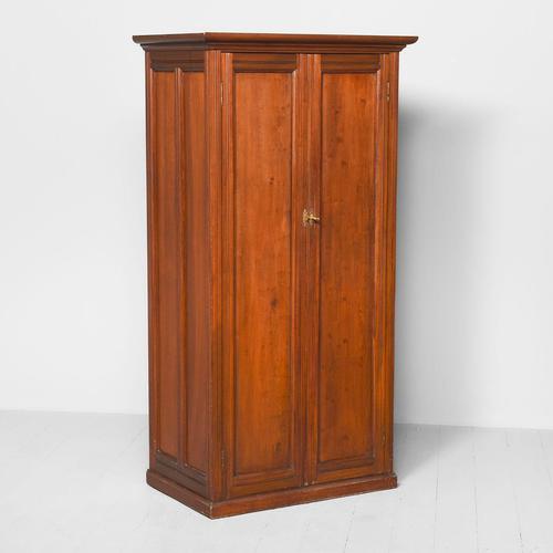 Quality Edwardian Neat-sized Straight Grained Walnut Wardrobe (1 of 7)