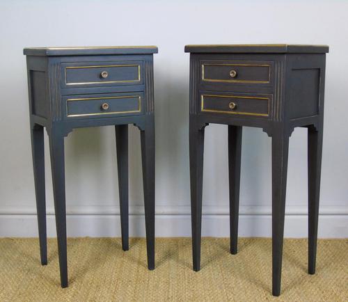 Antique Pair of Painted Bedside Cabinets Brass Mounts (1 of 8) Antique Pair of Painted Bedside Cabinets Brass Mounts (1 of 8)