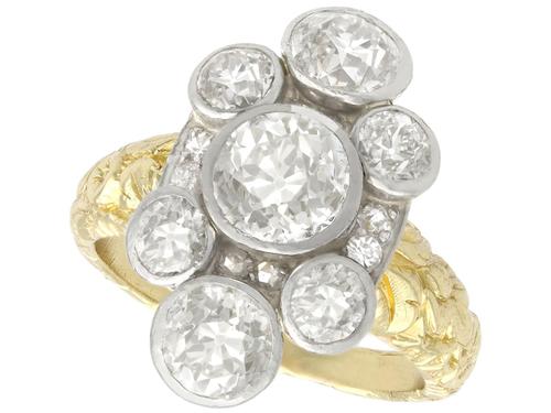 3.54ct Diamond & 18ct Yellow Gold Cluster Ring (1 of 9) 3.54ct Diamond & 18ct Yellow Gold Cluster Ring (1 of 9)