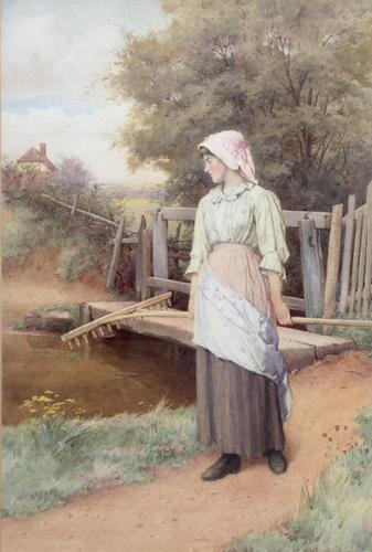Charles Edward Wilson Watercolour - Off to the Hayfield (1 of 7) Charles Edward Wilson Watercolour - Off to the Hayfield (1 of 7)