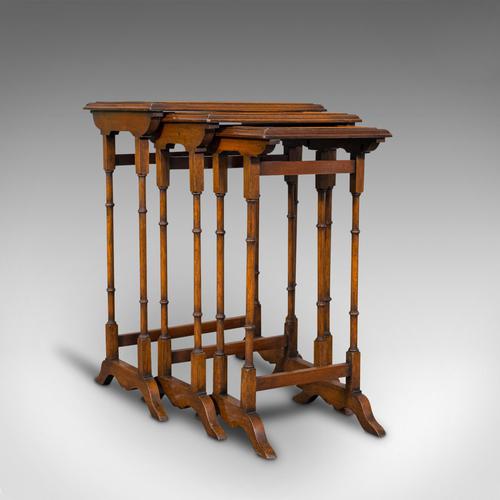 Antique Trio of Nest Tables, English, Walnut, Mahogany, Nesting, Side, Edwardian (1 of 12) Antique Trio of Nest Tables, English, Walnut, Mahogany, Nesting, Side, Edwardian (1 of 12)