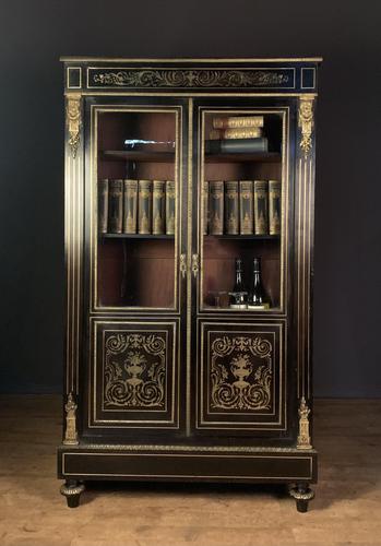 French Napoleon III Inlaid Brass Bookcase (1 of 11) French Napoleon III Inlaid Brass Bookcase (1 of 11)