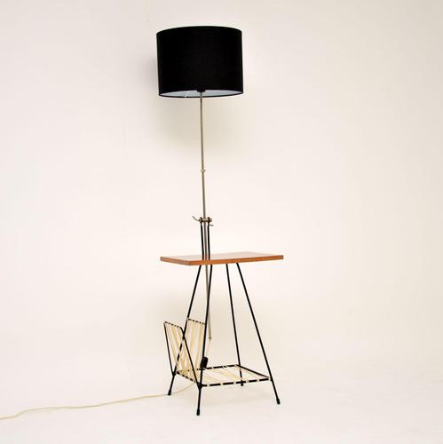 1950’s Vintage Walnut & Steel Lamp Table (1 of 11) 1950’s Vintage Walnut & Steel Lamp Table (1 of 11)