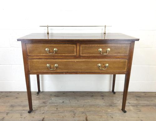 Antique Edwardian Inlaid Mahogany Side Table (1 of 11)