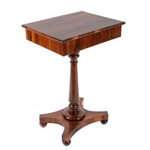 George IV Zebra Wood Lamp Table (1 of 8)