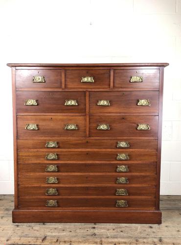 Large Edwardian Mahogany Bank of Drawers (1 of 17)