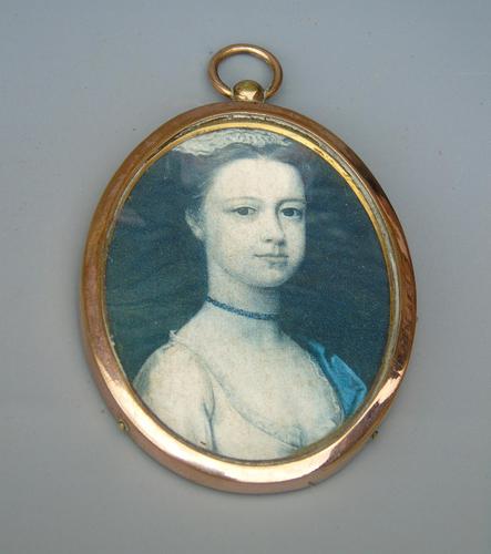 19th Century Rose Gold Frame Portrait Miniature (1 of 3)