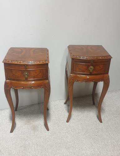 Super Pair of Burr Walnut Bedside Lamp Tables (1 of 10) Super Pair of Burr Walnut Bedside Lamp Tables (1 of 10)