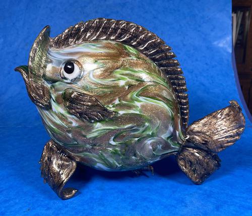 20th Century Italian Murano Glass Gold Lustre Fish (1 of 12) 20th Century Italian Murano Glass Gold Lustre Fish (1 of 12)