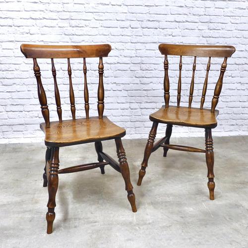 Superb Pair of Windsor Spindleback Side Chairs (1 of 6)