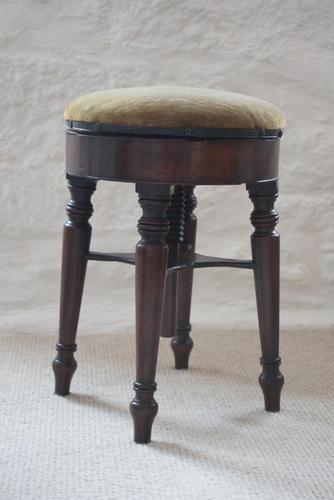 Victorian Mahogany Circular Revolving Piano Stool (1 of 9)