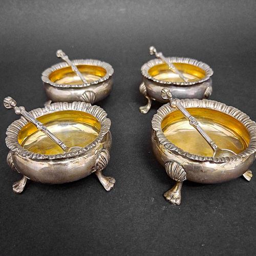 Set of Four Victorian Silver Salts (1 of 5) Set of Four Victorian Silver Salts (1 of 5)