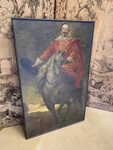 French 18th Century Portrait of a Knight on Horseback (1 of 6)