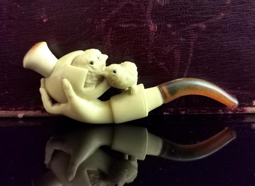 Antique Meerschaum Pipe, Chicks Hatching (1 of 11) Antique Meerschaum Pipe, Chicks Hatching (1 of 11)