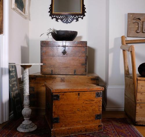 19th Century Antique Pine Iron Bound Chest (1 of 4)