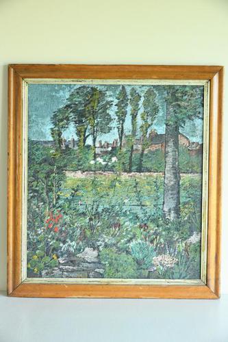 Early 20th Century British School A Town Garden Oil on Board (1 of 9)