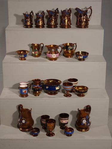Attractive Collection of 25 Pieces of 19th Century Copper Lustreware (1 of 3) Attractive Collection of 25 Pieces of 19th Century Copper Lustreware (1 of 3)