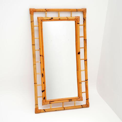 1970’s Vintage Bamboo Frame Mirror (1 of 8)