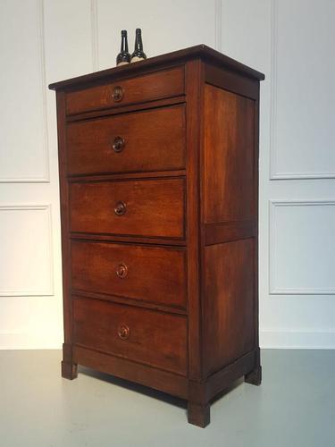 French Oak Tall Narrow Chest c1870 (1 of 7) French Oak Tall Narrow Chest c1870 (1 of 7)