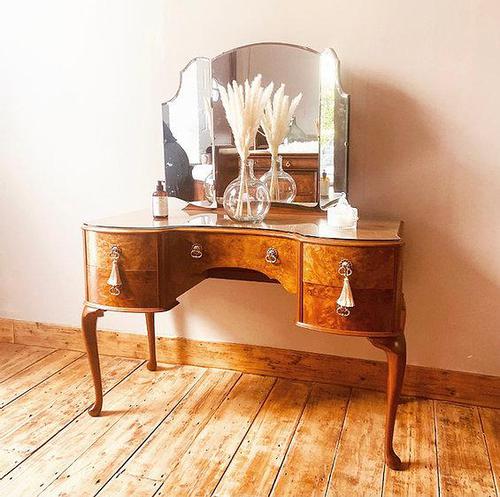 Burr Walnut Dressing Table / Vanity / Sideboard (1 of 6)