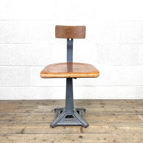 Original Industrial Singer Stool / Machinist Stool (1 of 9)