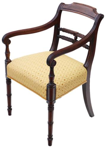 Georgian Mahogany Elbow Desk Carver Chair c.1820 (1 of 8) Georgian Mahogany Elbow Desk Carver Chair c.1820 (1 of 8)