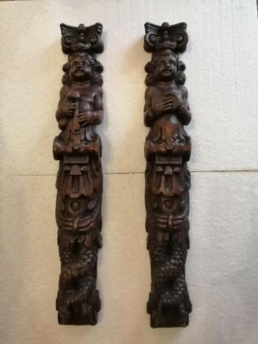 Pair of Late 17th Century Oak Caryatids (1 of 9)