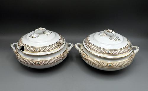 Pair of Early 20th Century Sauce Tureens - 1912-1936 (1 of 6) Pair of Early 20th Century Sauce Tureens - 1912-1936 (1 of 6)