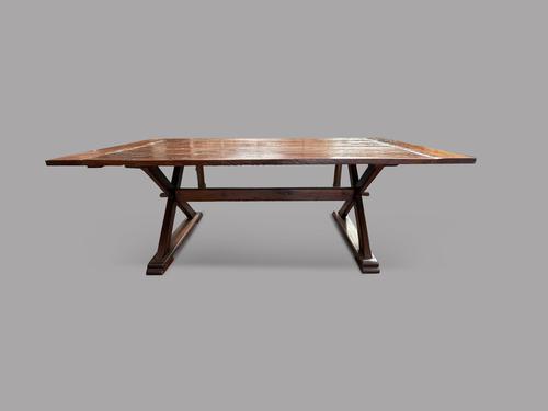 19th Century Topped French Oak Trestle / Dining Table (1 of 6)