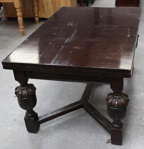 1940's Oak Bulbous Country Draw Leaf Table (1 of 4)