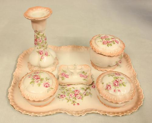 Decorated China Dressing Table Set (1 of 6) Decorated China Dressing Table Set (1 of 6)