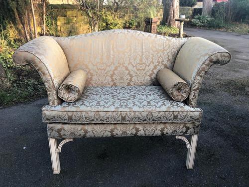 Antique English Small Upholstered Sofa (1 of 8) Antique English Small Upholstered Sofa (1 of 8)