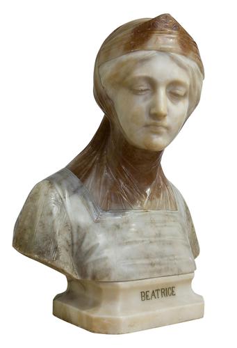 Fine Italian Carved Bust of Beatrice by Professor Ginseppe Bessi (1 of 8) Fine Italian Carved Bust of Beatrice by Professor Ginseppe Bessi (1 of 8)