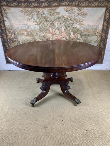 English 19th Century Mahogany Tilt Top Centre Table (1 of 8)